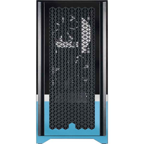 NHL Utah Mammoth Striped Jersey Corsair 4000D Tempered Glass Mid-Tower ATX Case Skin